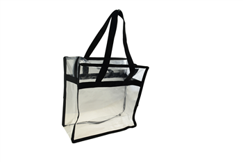 Clear PVC Zippered Tote Bag