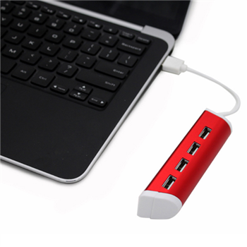 Aluminum 4 Port USB Hub with Phone Stand
