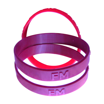 1/2" Adult Embossed Silicone Bracelet