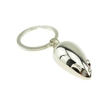 3D Mouse Metal Keychain