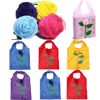 Rose Flower Foldable Shopping Tote Bag