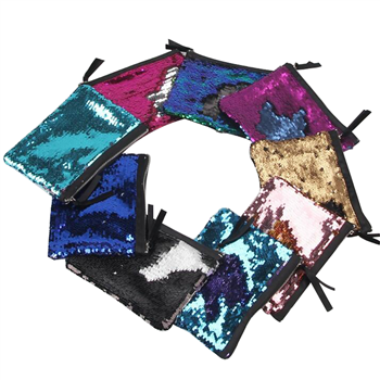 Sequin Makeup Bag Reversible Cosmetic Bag