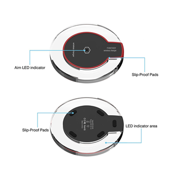 Wireless Charger with Blue Led Light