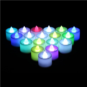 Multicolor LED Light Round Candle