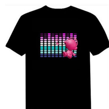 Flashing T-shirt With Led Display Lights