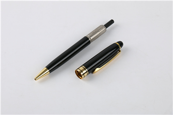 Metal look Ballpoint Pen with golden/silver clip