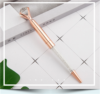 Metal Ballpoint Pen - Crystal Diamond Top