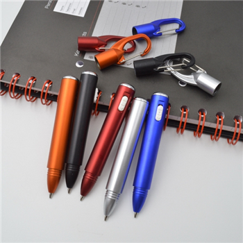 Multifunction Ball Pen with Light and Key Buckle