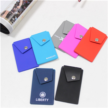 Silicone Phone Pocket With Button Stand