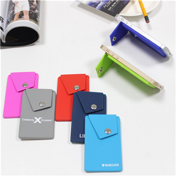 Silicone Phone Pocket With Button Stand