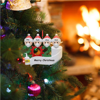 Custom Shaped Christmas Greetings Pendant