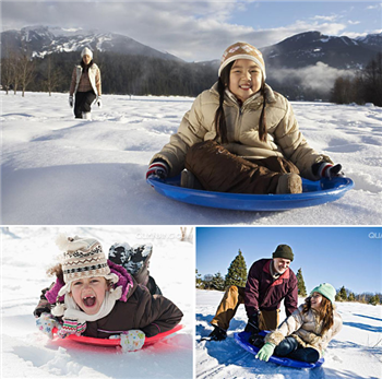25inch Plastic Round Snow Sled for Skiing