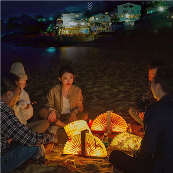 Fan Shape USB Rechargeable Table Lamp