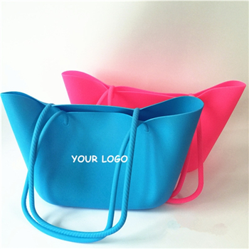 Women Candy Color Silicone Tote handbag