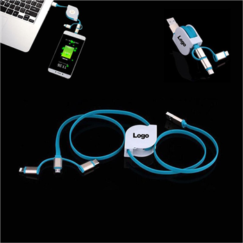3 In 1 Retractable USB Charging Cable