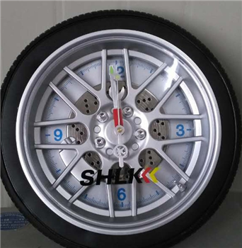 14" Diameter Tire Rim Clock