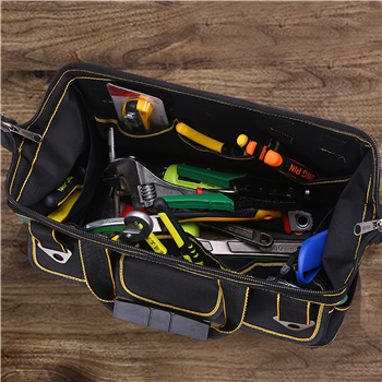 Deluxe 17" Tool Tote Bag With Molded Base