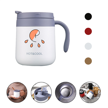 12 Oz. Stainless Steel Coffee Mug with Lid