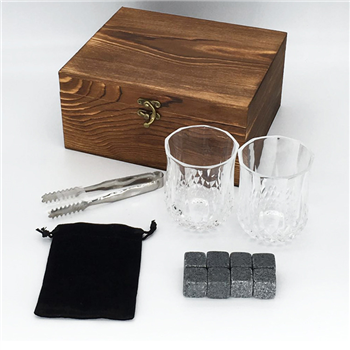 Whiskey Stones and Glass Set