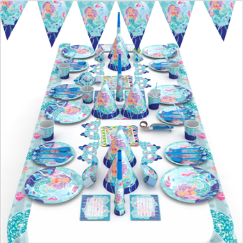 Customized Disposable Party Tableware 16 Set in One 