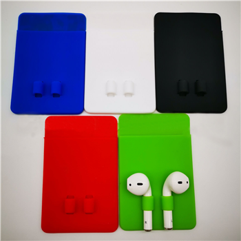 Silicone Phone Wallet With Ear Phone Holder