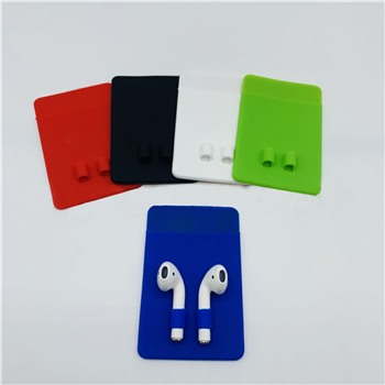 Silicone Phone Wallet With Ear Phone Holder