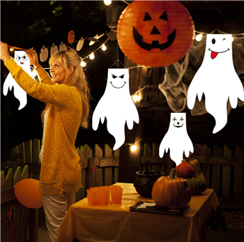 Halloween Ghost Shape Flag