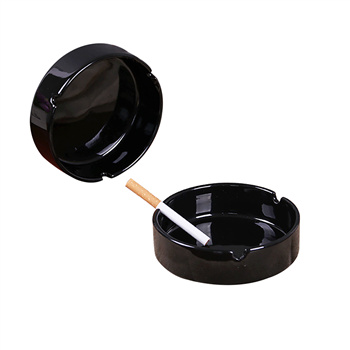 Black Ceramic Ashtray