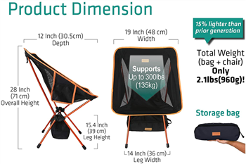 Camping Lightweight Portable Folding Backpacking Chairs
