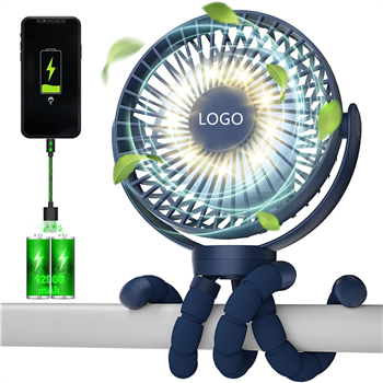 Handheld Stroller Fan with LED Lights