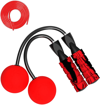 2 in 1 Cordless Indoor Jump Rope with Two Balls for Narrow Space