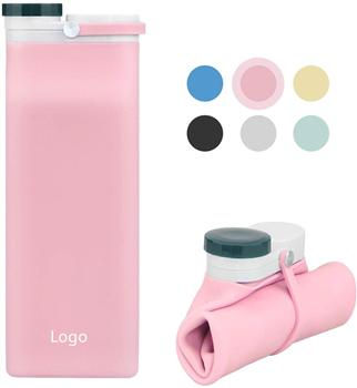  Portable Food Grade Silicone Foldable Travel Reusable Leak Proof Water Bottles