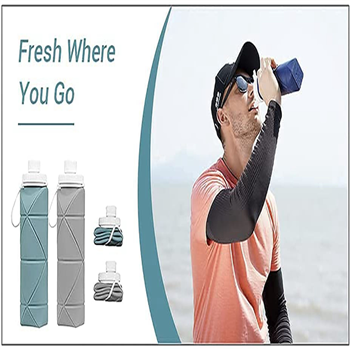  BPA Free Siliconce Leak-proof Reusable Travel Water Bottle 
