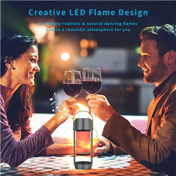  LED Flame Table Lamp with 10W Wireless Charger