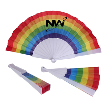 Rainbow Plastic Fan