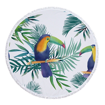 Round Microfiber Terry Beach Towel 