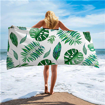 Rectangular Microfiber Terry Beach Towel 