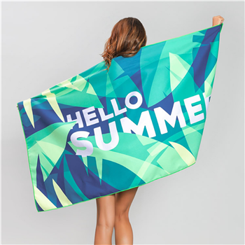 Rectangular Microfiber Terry Beach Towel 
