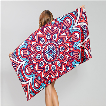 Rectangular Microfiber Terry Beach Towel 