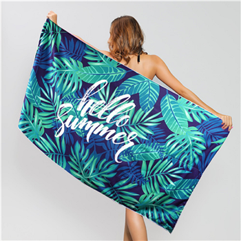 Rectangular Microfiber Terry Beach Towel 
