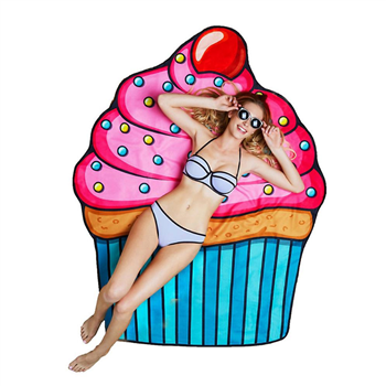 Custom Shape Microfiber Terry Beach Towel 