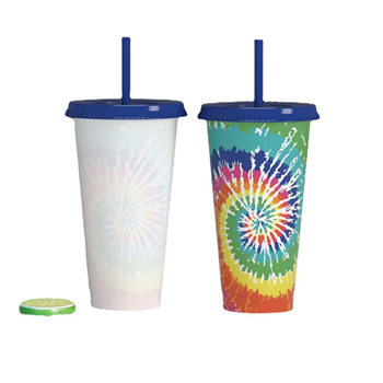 24oz Color Changing Cup with Straw