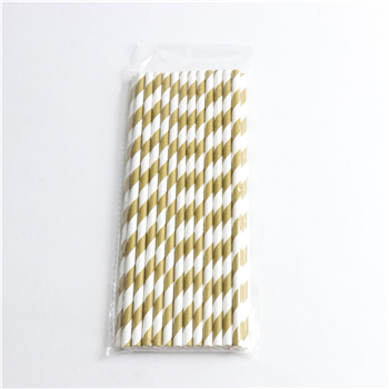 7-3/4 Disposable Stripe Paper Straw 