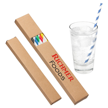 7-3/4 Disposable Stripe Paper Straw 