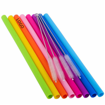 Reusable Silicone Drinking Straight Straw 