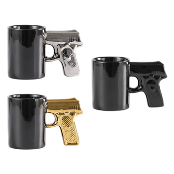 12 Oz. Gun-shaped Handle Ceramic Mug