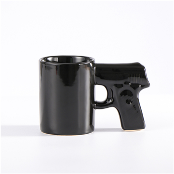 12 Oz. Gun-shaped Handle Ceramic Mug