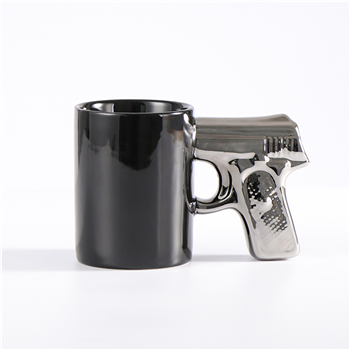 12 Oz. Gun-shaped Handle Ceramic Mug