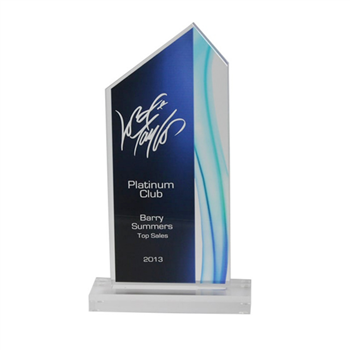 Scalloped Edge Square Acrylic Paperweight