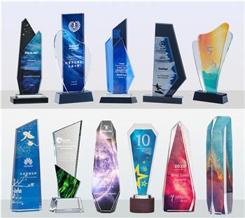 Colored Crystal Trophy